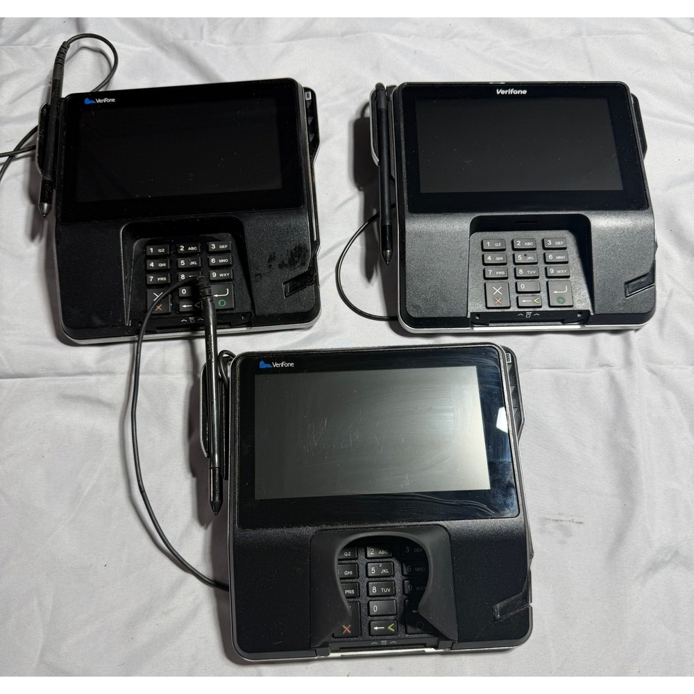 Lot of 3 Verifone MX 925 Credit Card Terminals MX925CTLS POS Payment Reader